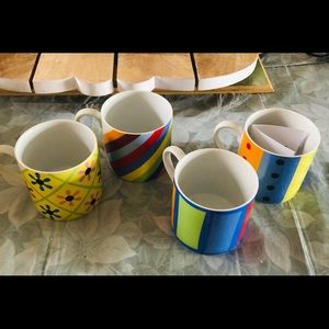 NIB Swid Powell Gene Meyer set of 4 mugs